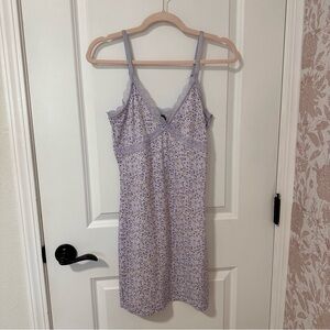 Lavender Floral Slip Dress